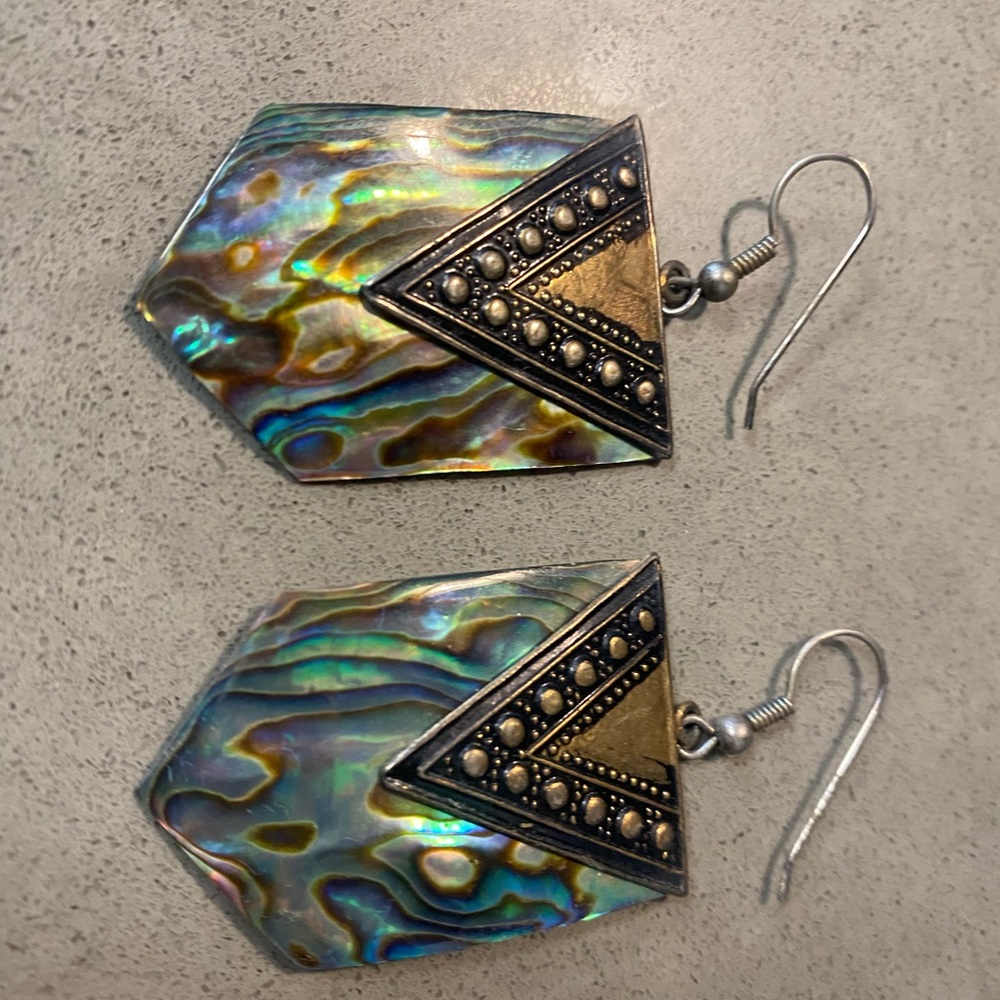 Beautiful metal earrings